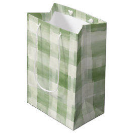 Boerderij groene crème kleed bruiloft medium cadeauzakje