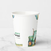 Boerderij Groene Tractor Verjaardag Papieren Bekers (Links)