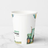 Boerderij Groene Tractor Verjaardag Papieren Bekers (Rechts)