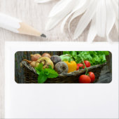 Boerderij groenten en fruit, vers etiket (Insitu)