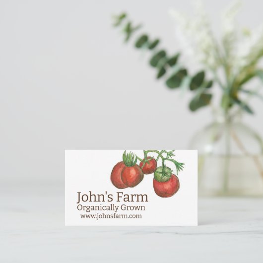 Boerderij groenten produceren voedseltuin visitekaartje (Staand voorkant)