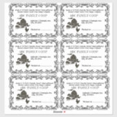 Boerderij Grote Ei Kartonnen Etiket Sticker (Vel)