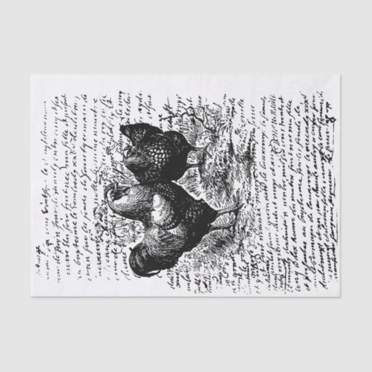 Boerderij Haan  decoupage Tissuepapier (Voorkant)