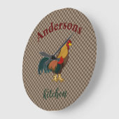 Boerderij haan ontwerp geruit kippen klok (Hoek)