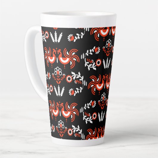 Boerderij Haan Platteland Home Decor Latte Mok (Linkerhoek)