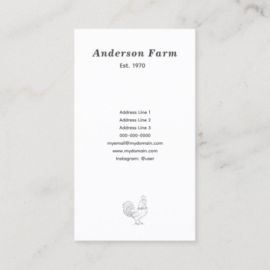 Boerderij Haan Verticaal Visitekaartje (Achterkant)