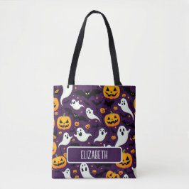 Boerderij Halloween Bats Pumpkin Ghost Party Tote Bag