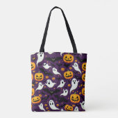 Boerderij Halloween Bats Pumpkin Ghost Party Tote Bag (Achterkant)