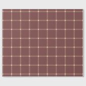 Boerderij hand getrokken plaid chocolade cacao bru cadeaupapier (Vlak)