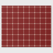 Boerderij hand getrokken plaid patroon  rood cadeaupapier (Vlak)