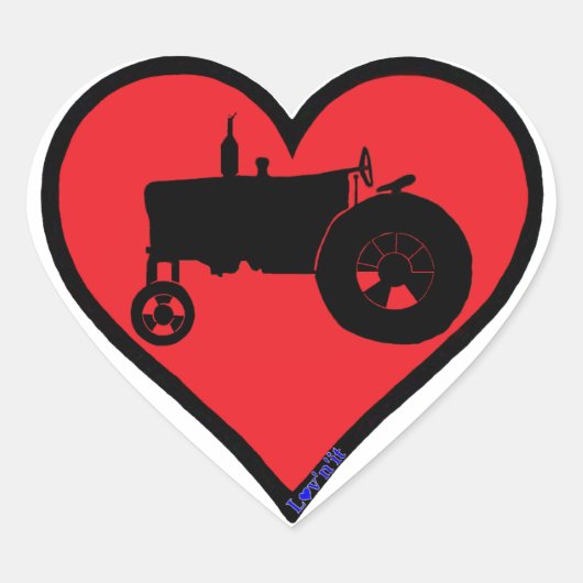 boerderij hart sticker (Voorkant)