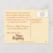 Boerderij Harvest Custom Business Thanksgiving Bri Feestdagenkaart (Achterkant)