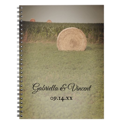 Boerderij Hay Bales Country Wedding Notitieboek (Voorkant)