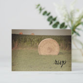 Boerderij Hay Bales Country Wedding RSVP (Staand voorkant)
