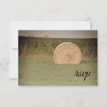 Boerderij Hay Bales Country Wedding RSVP