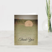 Boerderij Hay Bales Land Dank je Bedankkaart (Voorkant)