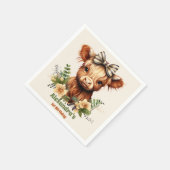 Boerderij Heilige Koe Hoogland 1e Verjaardag Servet (Hoek)