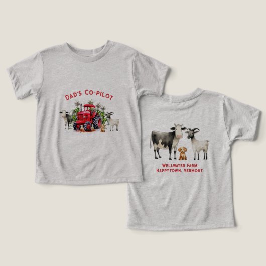 Boerderij Helper Red Tractor Gezegde (Ontwerp Voorkant & Achterkant)