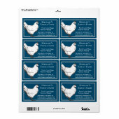 Boerderij Hen Blue Egg Carton Label (Full Sheet)