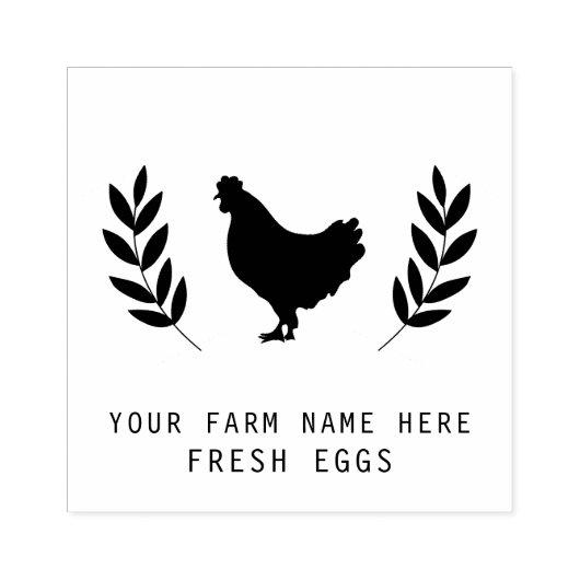Boerderij Hen | Boerderij of kippenhok gepersonali Rubberstempel (Afrduk)