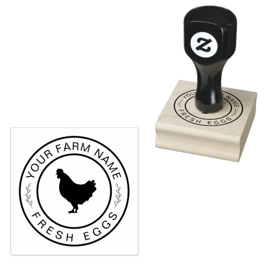 Boerderij Hen | Boerderij of kippenhok gepersonali Rubberstempel (Gestempeld)