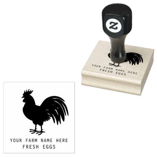 Boerderij Hen | Boerderij of kippenhok gepersonali Rubberstempel (Gestempeld)