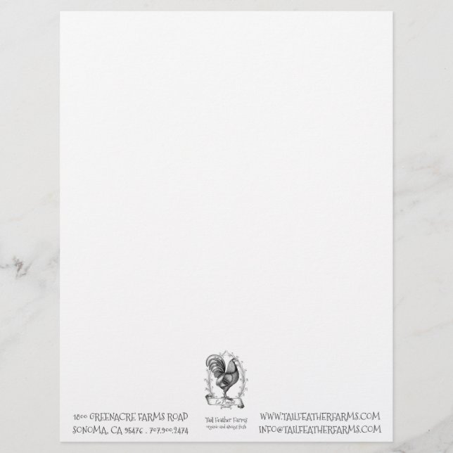 Boerderij Hen Business Letterhead Briefhoofd (Voorkant)