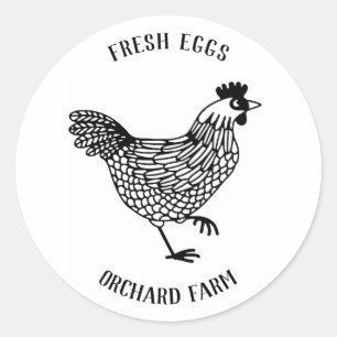 Boerderij Hen Egg Ronde Sticker