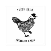 Boerderij Hen Egg Rubberstempel (Afrduk)