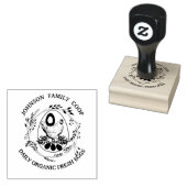 Boerderij Hen Familie Boerderij Biologische Verse  Rubberstempel (Gestempeld)