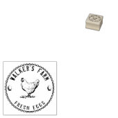 Boerderij Hen | Gepersonaliseerde Egg Rubber Stamp Rubberstempel (Gestempeld)