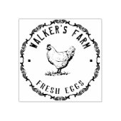 Boerderij Hen | Gepersonaliseerde Egg Rubber Stamp Rubberstempel (Afrduk)