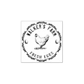 Boerderij Hen | Gepersonaliseerde Egg Rubber Stamp Rubberstempel (Afrduk)