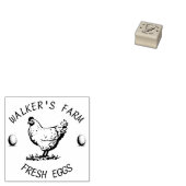 Boerderij Hen | Gepersonaliseerde Egg Rubber Stamp Rubberstempel (Gestempeld)