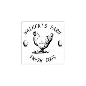 Boerderij Hen | Gepersonaliseerde Egg Rubber Stamp Rubberstempel (Afrduk)