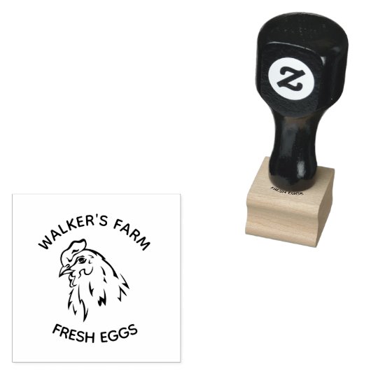 Boerderij Hen  gepersonaliseerde eierstempel Rubberstempel (Gestempeld)