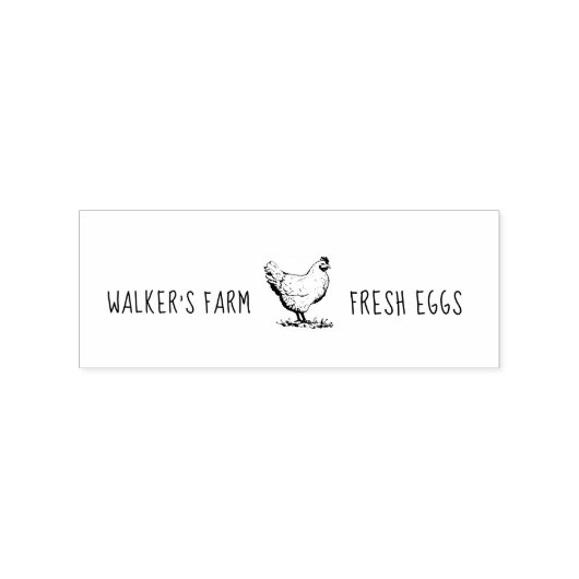 Boerderij Hen Horizontale Ei Karton Stempel (Gestempeld)