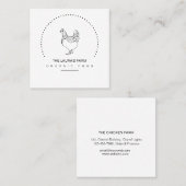  Boerderij Hen Line Art Visitekaartje (Voorkant / Achterkant)