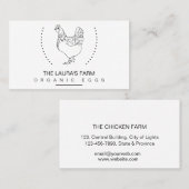  Boerderij Hen Line Art Visitekaartje (Voorkant / Achterkant)