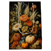 Boerderij Herfst Autumn Pompoen Medium Cadeauzakje (Achterkant)