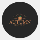 Boerderij herfst Harvest Cute Pumpkin Patch Herfst Ronde Sticker (Voorkant)