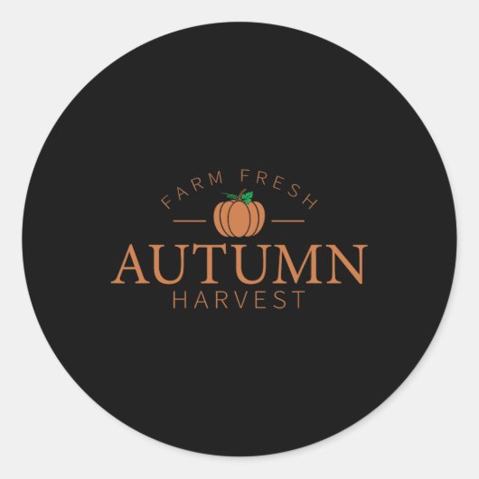 Boerderij herfst Harvest Cute Pumpkin Patch Herfst Ronde Sticker (Voorkant)