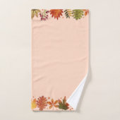 Boerderij Herfst Herfst Earth Tones Monogram Bad Handdoek (Handdoek)