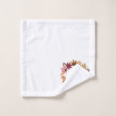 Boerderij Herfst Herfst Earth Tones Monogram Bad Handdoek (Wasdoekje)