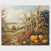 Boerderij Herfst herfst pompoen decoupage Cadeaupapier (Vlak)