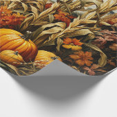 Boerderij Herfst herfst pompoen decoupage Cadeaupapier (Hoek)