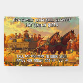 Boerderij Herfst Oogst Paard Getrokken Wagonrit Aa Spandoek (Horizontaal)