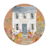 Boerderij Herfst Porch Monogram Snijplank (Voorkant)