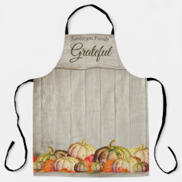 Boerderij Herfst Waterverf Pompoenen Herfstbladere Schort