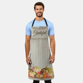 Boerderij Herfst Waterverf Pompoenen Herfstbladere Schort (Gedragen)